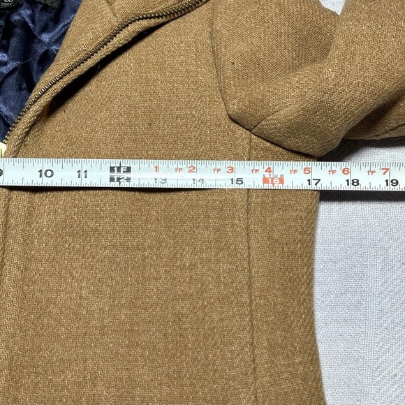 J Crew Brown Wool Lodge Coat Women's Size 00 Italian Stadium Cloth Nello Gori‎ - Picture 10 of 14